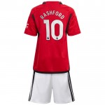 Günstige Fußballtrikots Manchester United Rashford 10 Kinder Heimtrikot 2023-24 Kurzarm